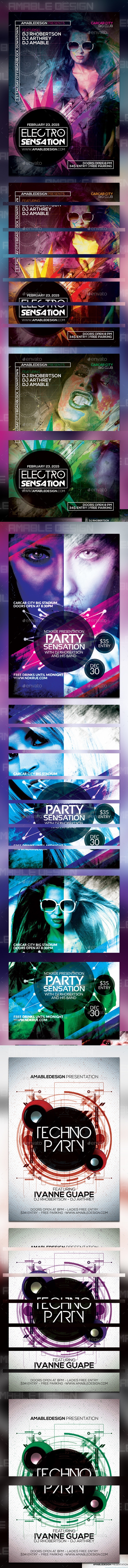 3 PSD Party Flyer Bunde - Clubs & Parties Events