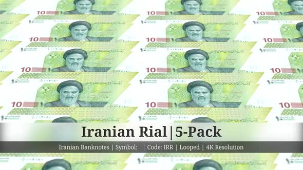 Iranian Rial | Iran Currency - 5 Pack | 4K Resolution | Looped alt
