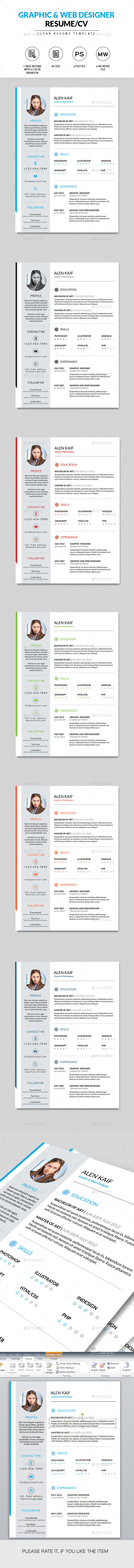 Clean Resume/CV - Resumes Stationery