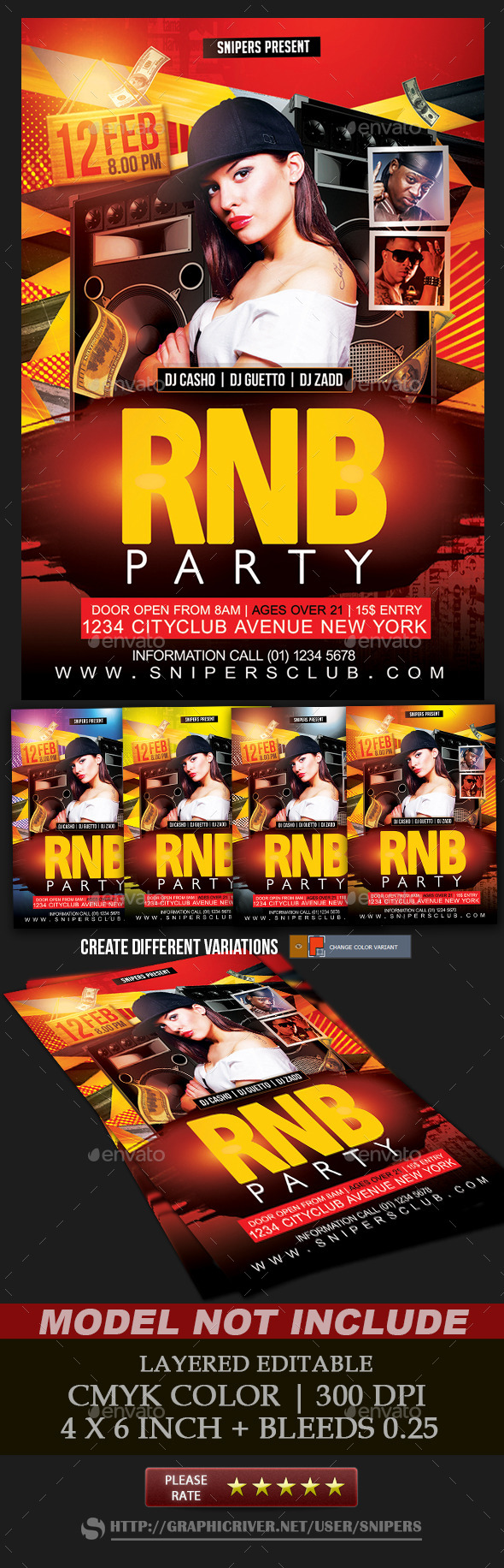 RnB Party Flyer - Events Flyers