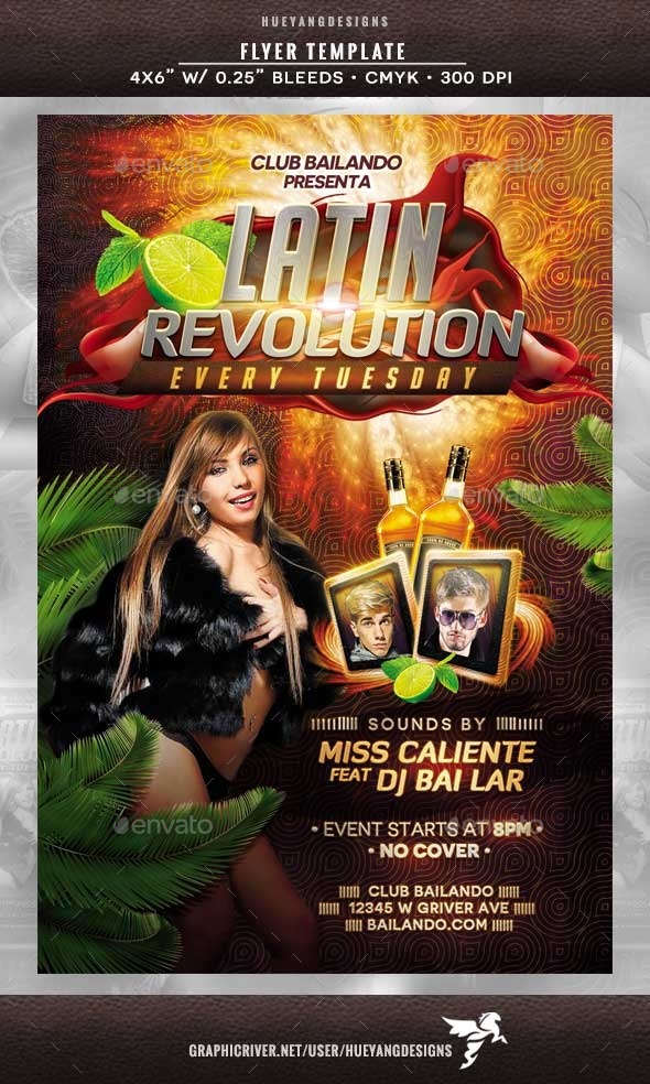 Latin Revolution Flyer - Clubs & Parties Events