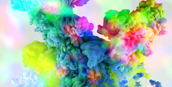 Colorful Paint Ink Drops Splash in Underwater 45, Stock Footage | VideoHive