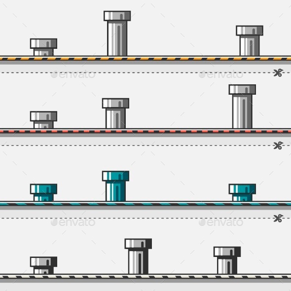 Backgrounds for Simple Game - Objects Vectors