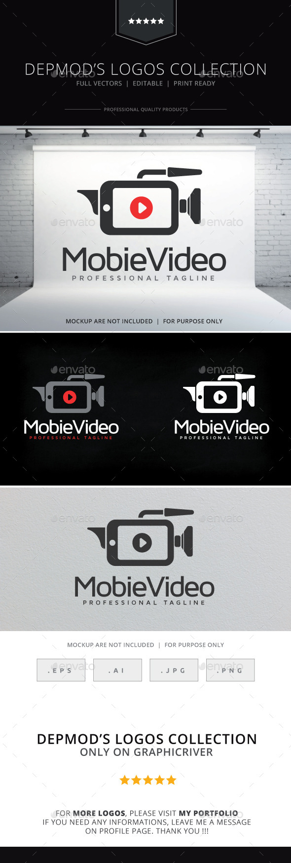 Mobile Video Logo - Symbols Logo Templates