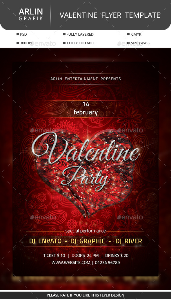 Valentine Party Flyer - Clubs & Parties Events