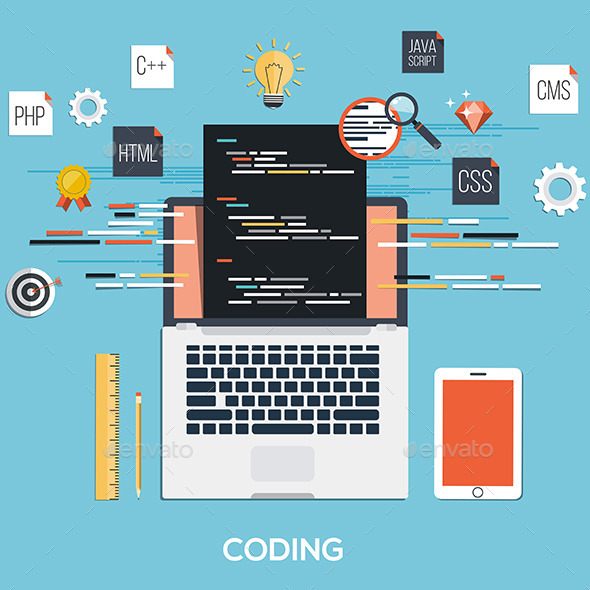 Flat Design Modern Concept - Web Elements Vectors