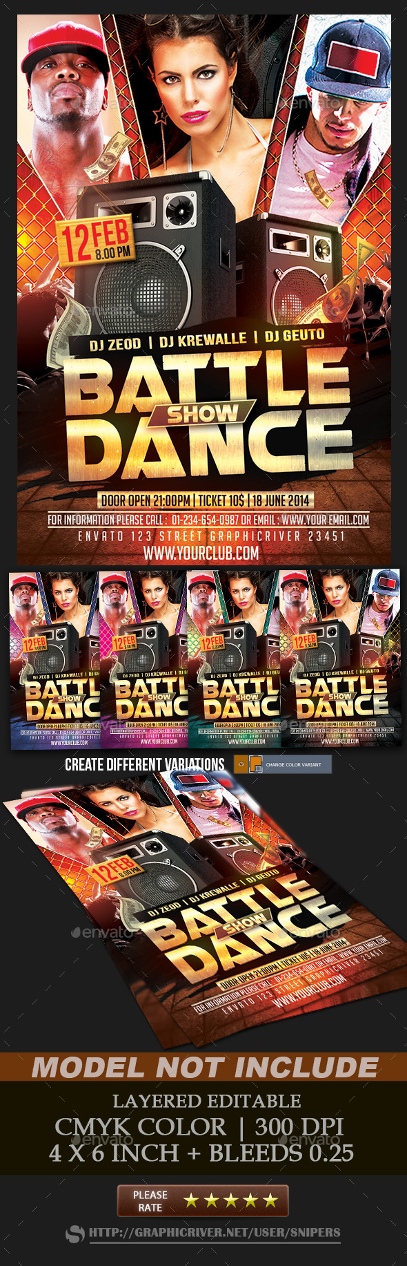 Battle Show Dance - Events Flyers