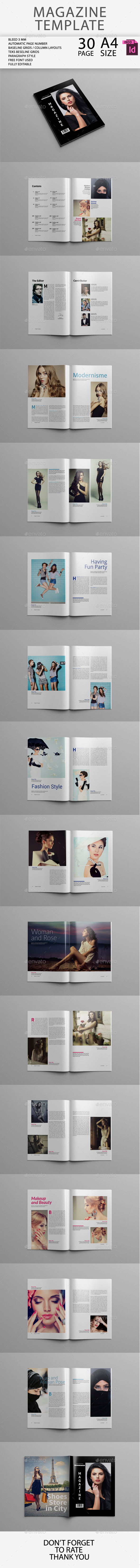 Magazine Template - Magazines Print Templates
