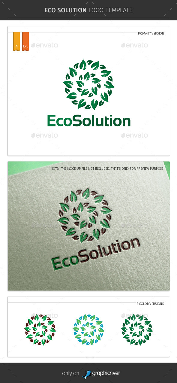 Eco Solution Logo Template - Symbols Logo Templates
