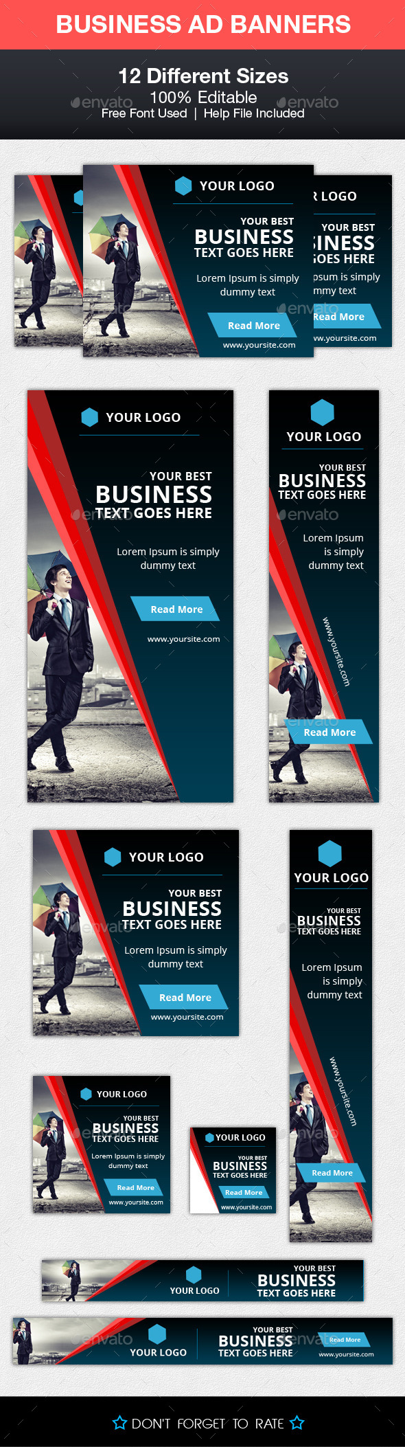 Business Advert Banners - Banners & Ads Web Elements
