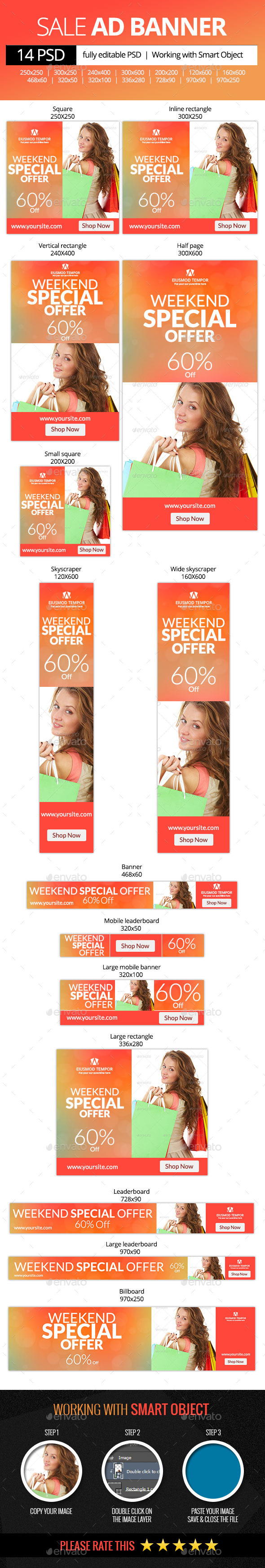 Weekend Special Offer Web Banners - Banners & Ads Web Elements