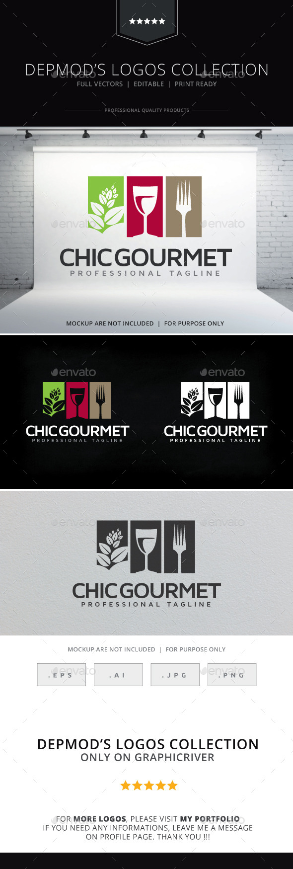 Chic Gourmet Logo - Food Logo Templates
