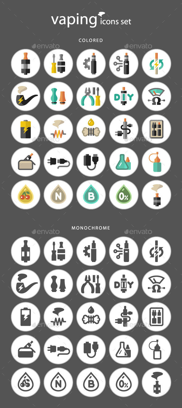 Vaping Icon Set - Icons