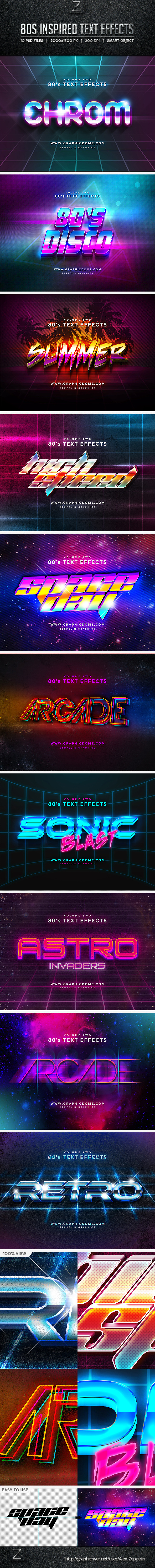80s Text Effects - Text Effects Styles