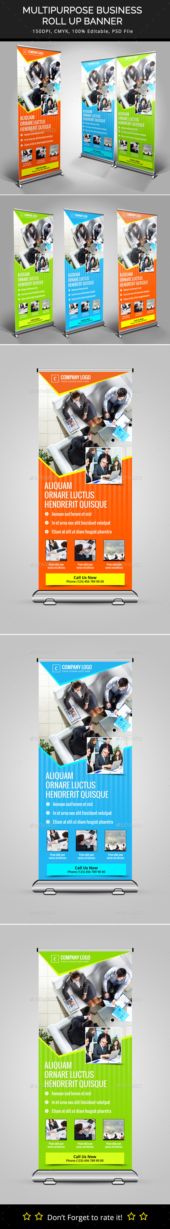 Multipurpose Business Roll Up Banner - Signage Print Templates