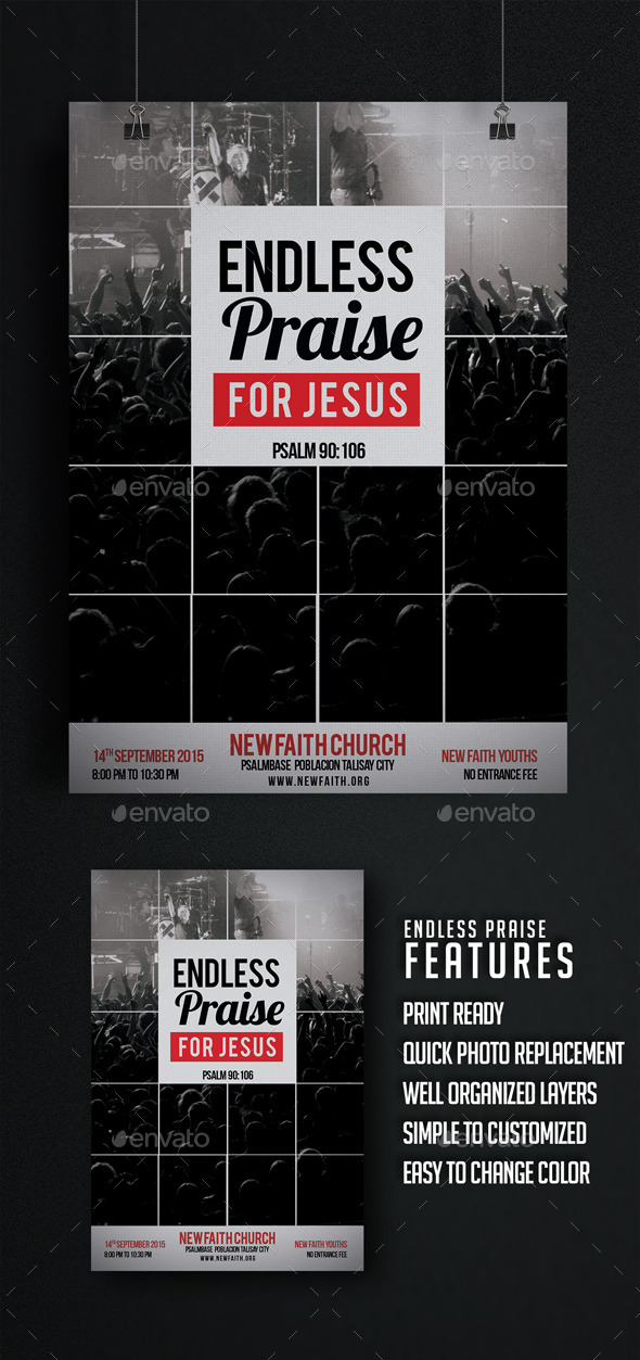 Endless Praise Church Flyer - Church Flyers