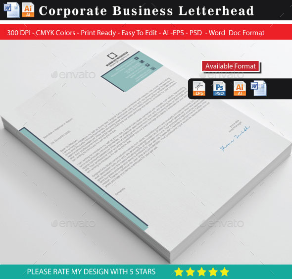 Simple Trand Letterheads - Stationery Print Templates