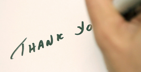 Handwriting Thank You