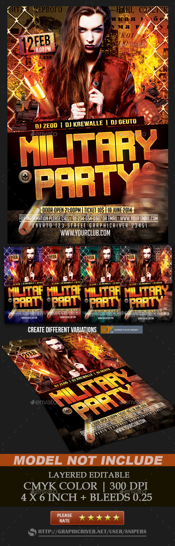 Military Party Flyer - Events Flyers
