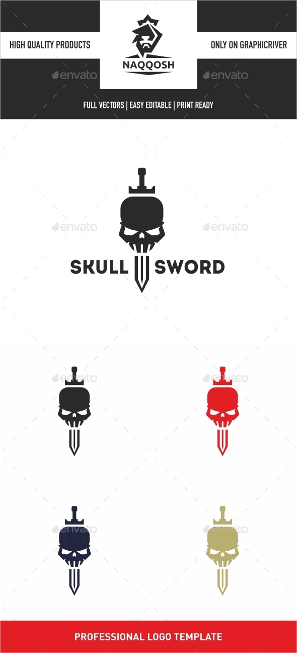 Skull Sword - Logo Templates