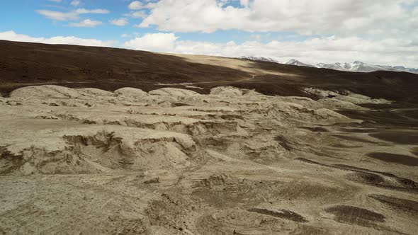 Sandy Mountain Landscape Against the Blue Sky alt