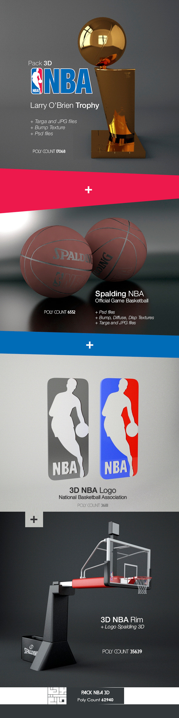 Pack NBA 3D - 3Docean 10259308