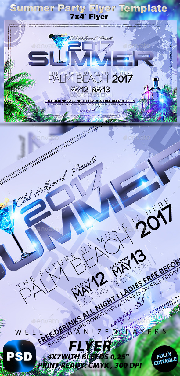 Summer Party Flyer Template - Events Flyers