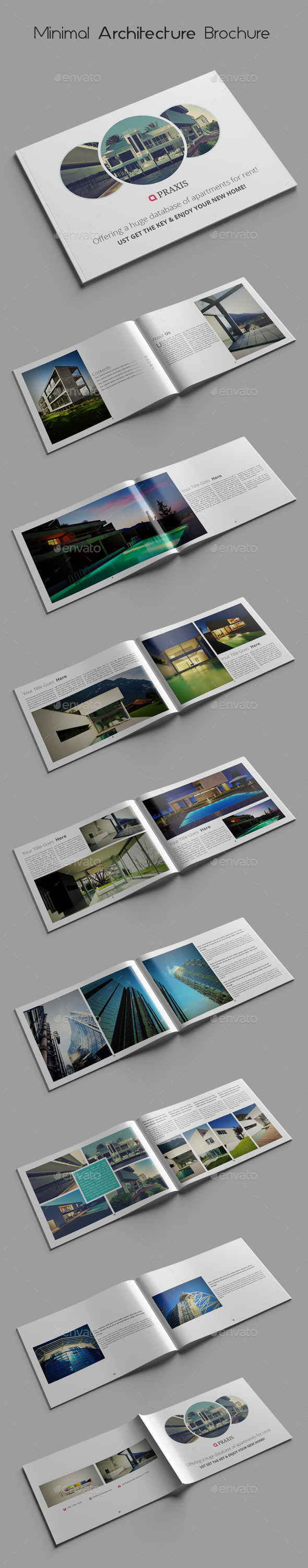 Minimal Architecture Brochure Templates - Brochures Print Templates