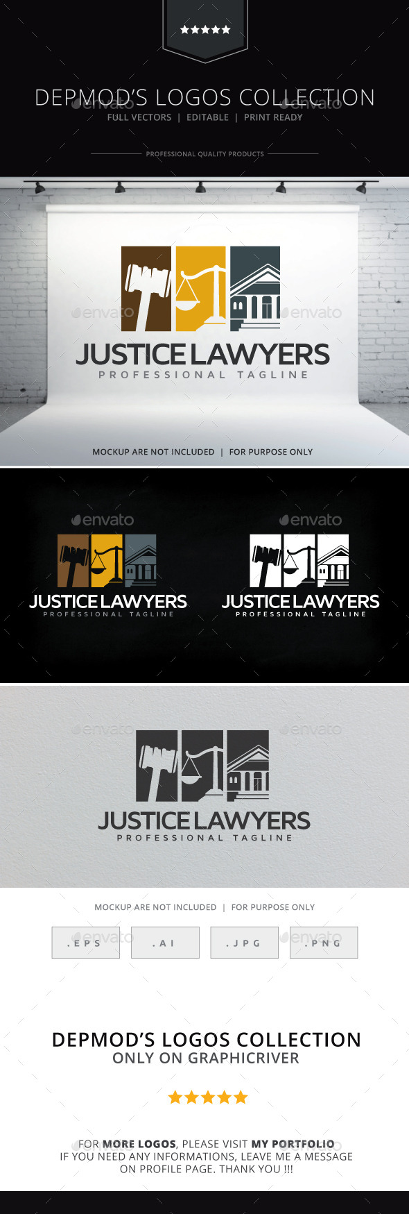 Justice Lawyers Logo - Objects Logo Templates
