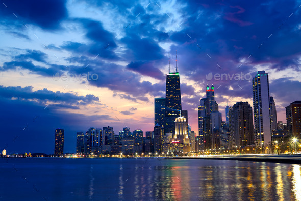 Chicago waterfront - Stock Photo - Images