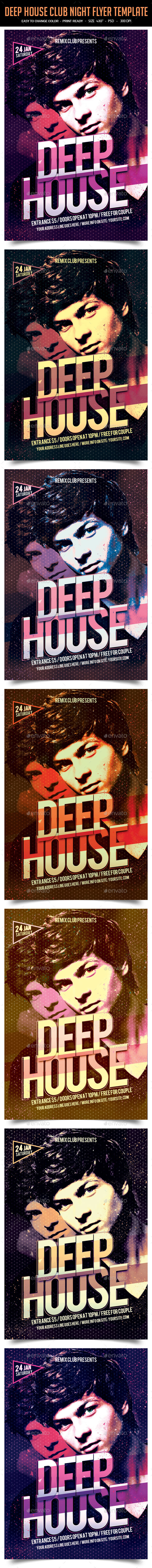 Deep House Party Flyer - Clubs & Parties Events