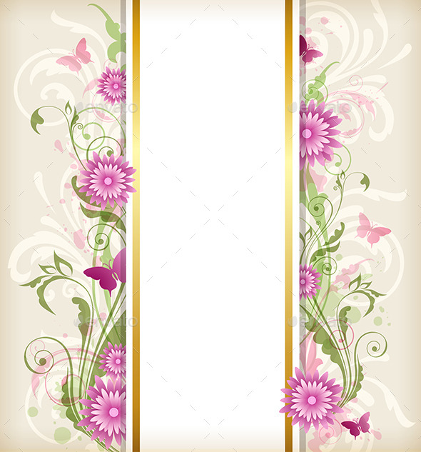 Floral Background with Pink Flowers - Flowers & Plants Nature