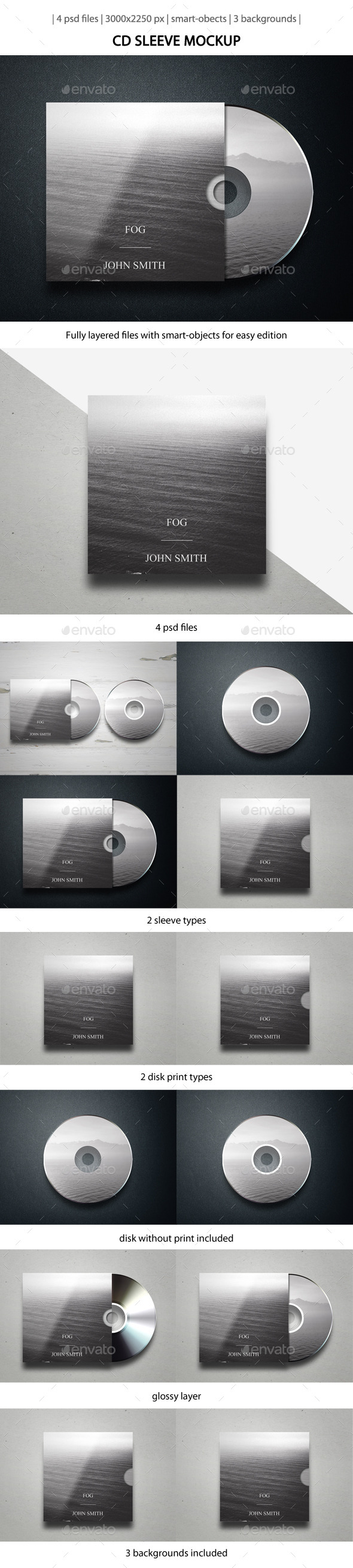 CD Sleeve Mockup - Miscellaneous Print