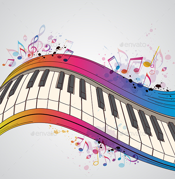 Fundo musical com piano, vetoresFundo musical com piano, vetores  