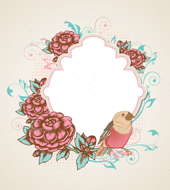 Bird Sitting on a Flowering Branch - Flowers & Plants Nature