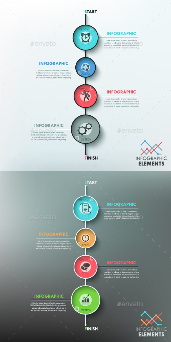 Modern Infographic Template (2 Items) - Infographics