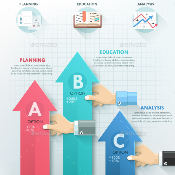 Business Hands Teamwork Infographics