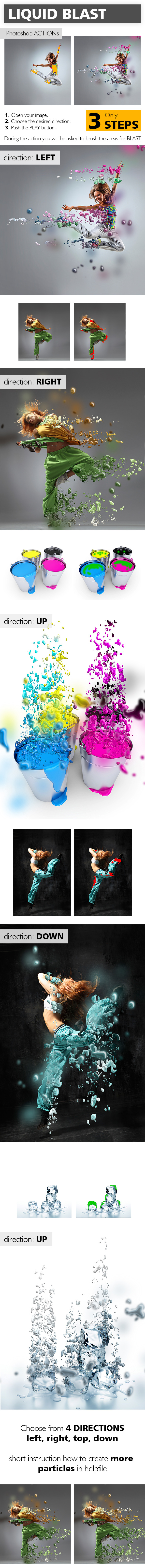 Liquid Blast Photoshop Action - Photo Effects Actions