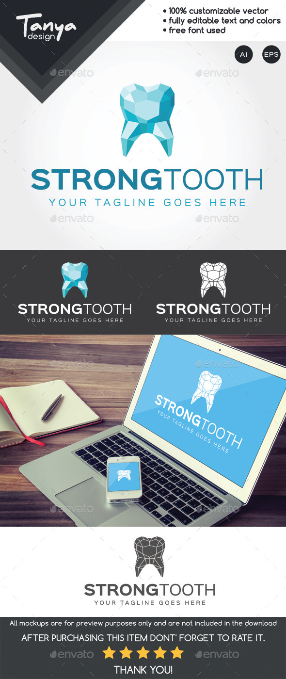Strong Tooth Logo Template - Symbols Logo Templates