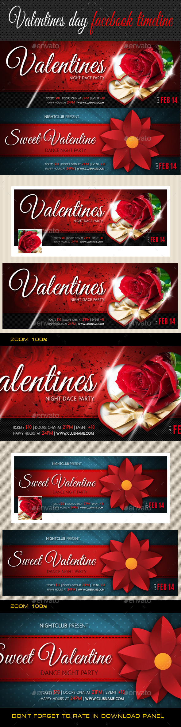 Valentines Day Facebook Cover Bundle