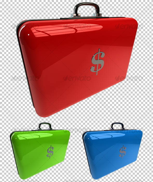 3D Business Case - Objects 3D Renders