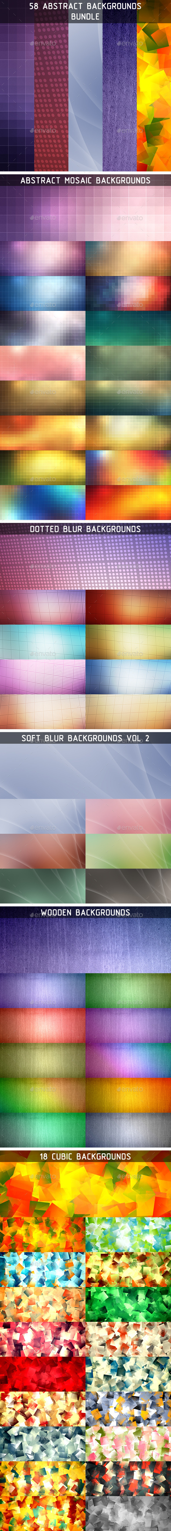 58 Abstract Backgrounds Bundle - Backgrounds Graphics