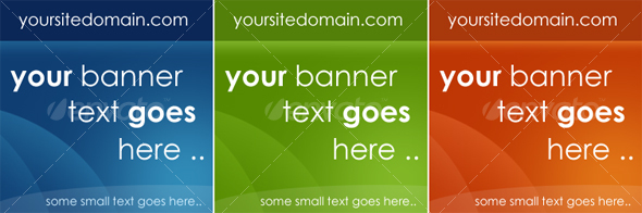 3 Colored Web 2.0 Ads Banner - Banners & Ads Web Elements