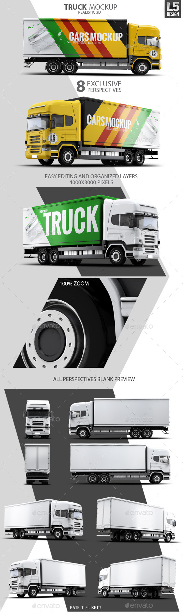 Download Cargo Truck Mock Up By L5design Graphicriver