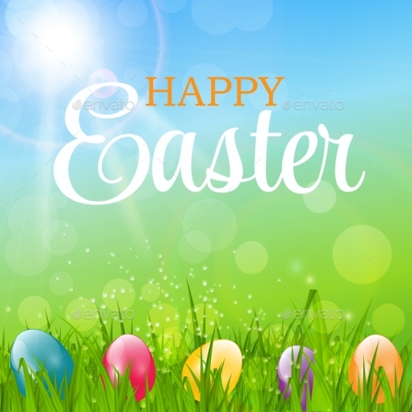 Happy Easter Background Vector Illustration - Miscellaneous Seasons/Holidays