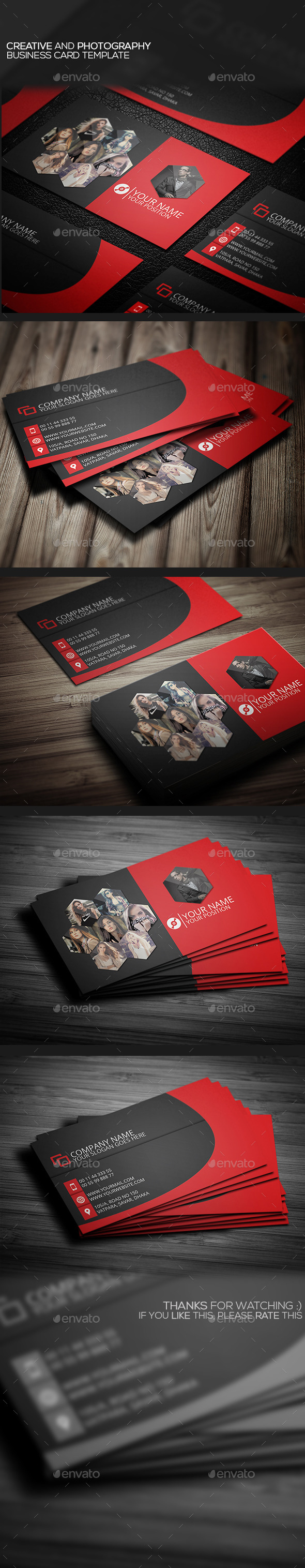 Creative And Photography Business Card Template - Creative Business Cards