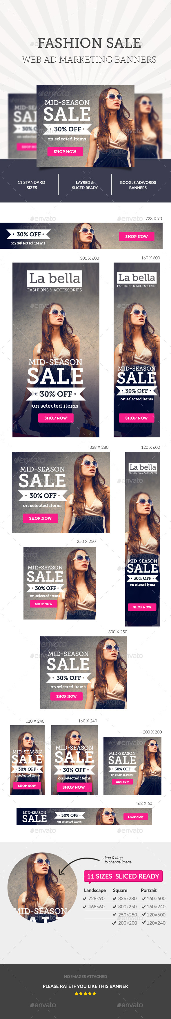 Fashion Sale Ad Banners - Banners & Ads Web Elements