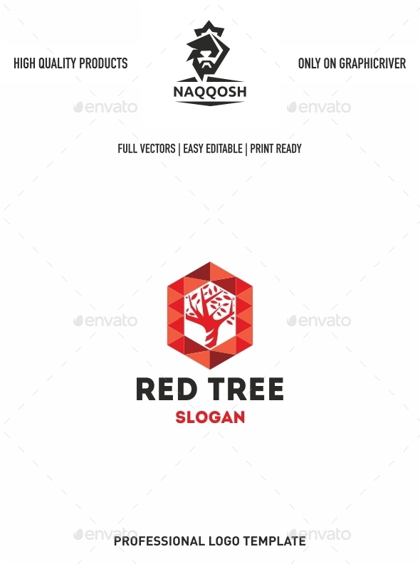 Red Tree - Vector Abstract