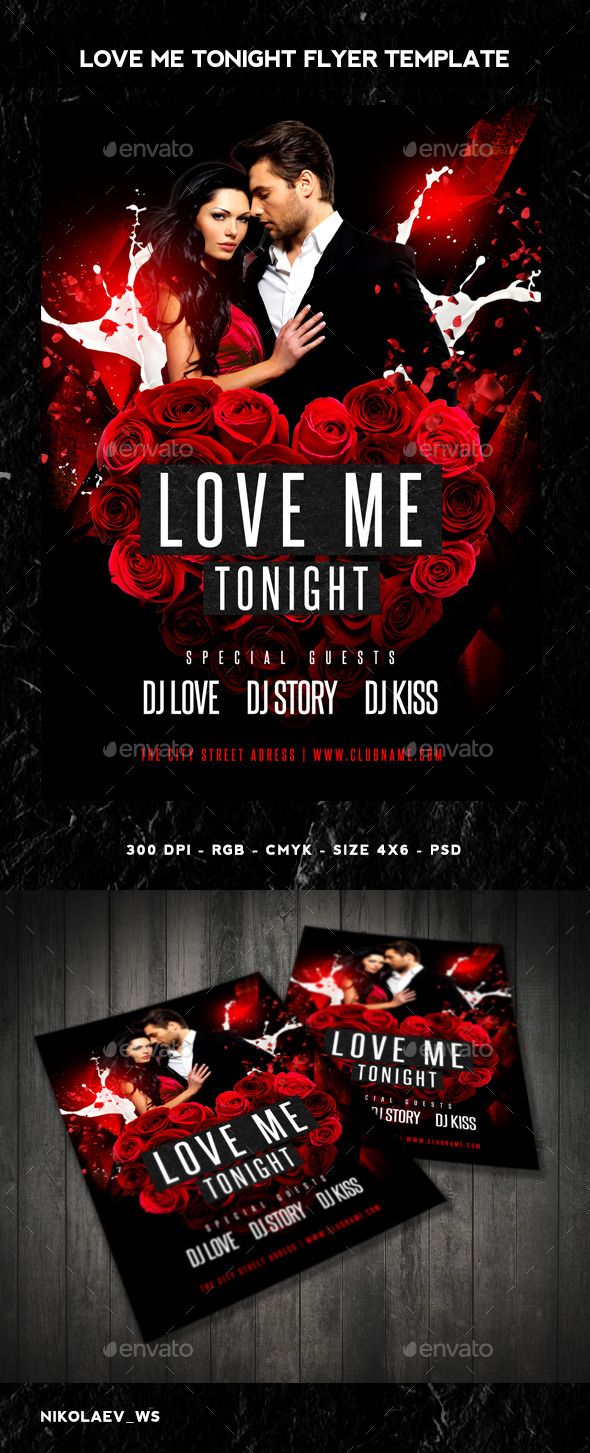 Love Me Tonight Flyer - Clubs & Parties Events