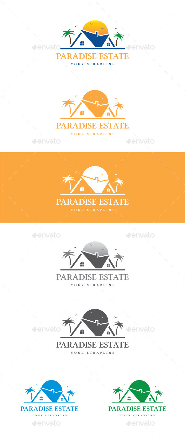 Paradise Estate Logo - Buildings Logo Templates